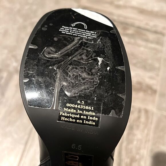 Free People Naomi Tall Leather Boots, Black, New, Size 6.5 - Picture 8 of 9